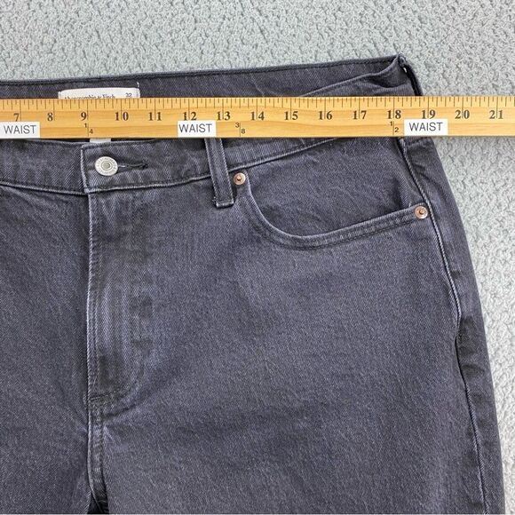 Abercrombie & Fitch Women's The Baggy Low Rise Straight Jeans  |  Size: 32/14L - Picture 8 of 14